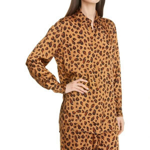 ROSETTA GETTY Leopard Print Relaxed Shirt